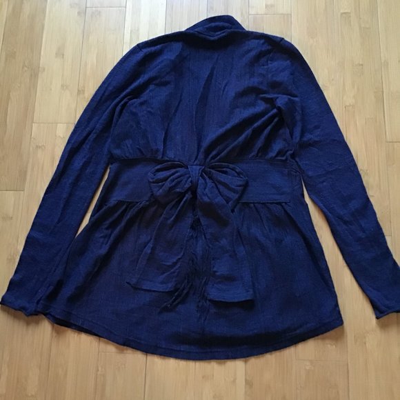 Free People Dark Navy Take a Bow Cardigan - Picture 3 of 5